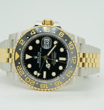Rolex Gmt-master Ii 126713grnr 126713 Grnr Steel Gold Black Dial 40mm