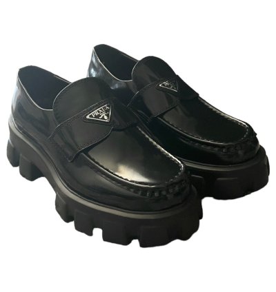 Prada Monolith Leather Loafers