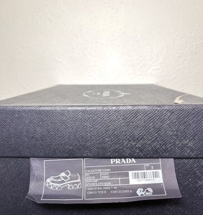 Prada Monolith Lug-sole Brushed Leather Loafers Size 9