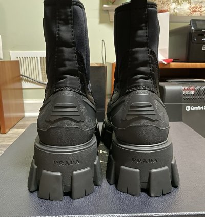 Prada Monolith Nylon Boots