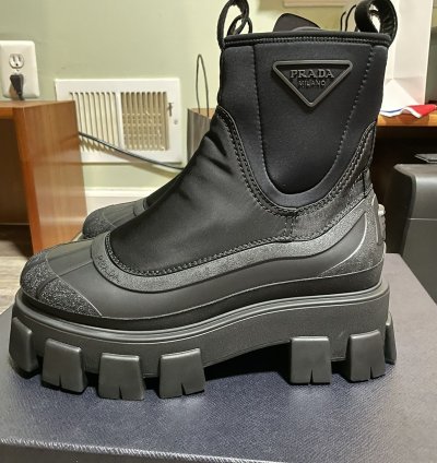 Prada Monolith Nylon Boots