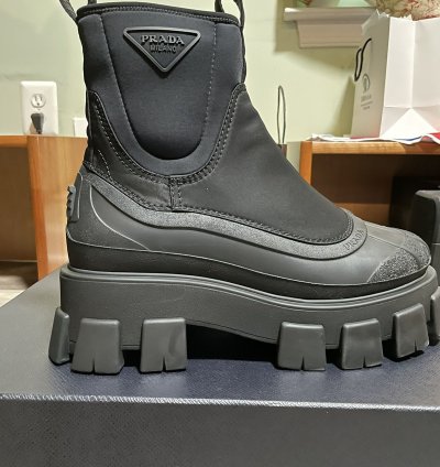 Prada Monolith Nylon Boots