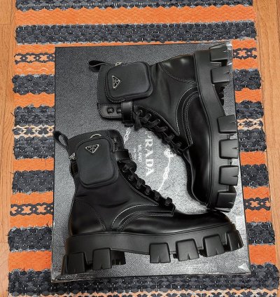 Prada Monolith Pouch Boots 21 22