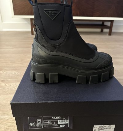 Prada Monolith Re-nylon Gabardine Boots