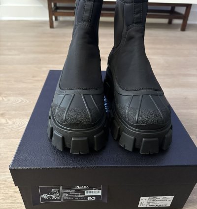 Prada Monolith Re-nylon Gabardine Boots