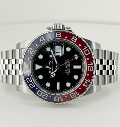 Rolex Gmt-master Ii 40mm Red Blue Ceramic Bezel Stainless Steel Pepsi Jubilee 126710blro