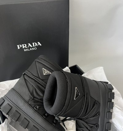 Prada Padded Monolith Apre Ski Boots