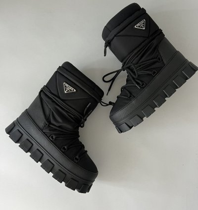 Prada Padded Monolith Apre Ski Boots