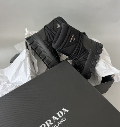 Prada Padded Monolith Apre Ski Boots