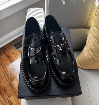 Prada Patent Leather Loafers fits Like 11 5us