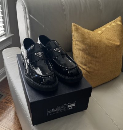 Prada Patent Leather Loafers fits Like 11 5us
