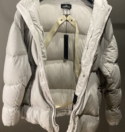 Stone Island Shadow Project Hooded Down-padded Jacket White
