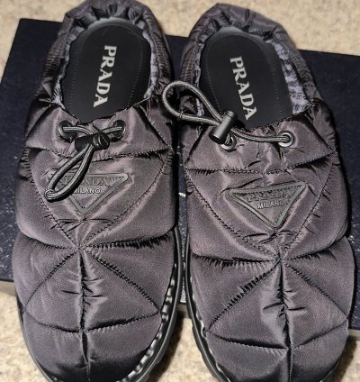 Prada Quilted Nylon Slippers