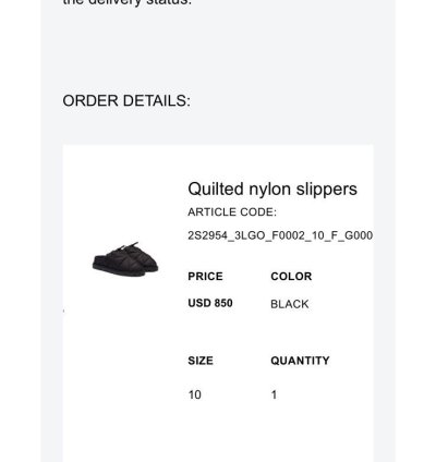 Prada Quilted Nylon Slippers