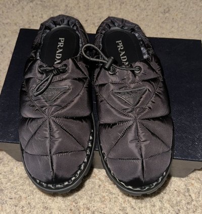 Prada Quilted Nylon Slippers