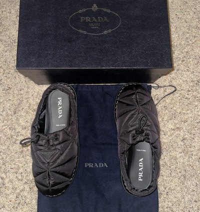 Prada Quilted Nylon Slippers