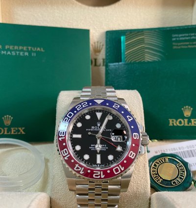 Rolex Gmt-master Ii Full Stickers 2022 New Gmt-master Ii Pepsi Steel Jubilee 126710blro Full Set