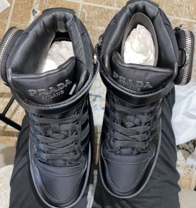 Prada Re-nylon Adidas Forum High In Core Black