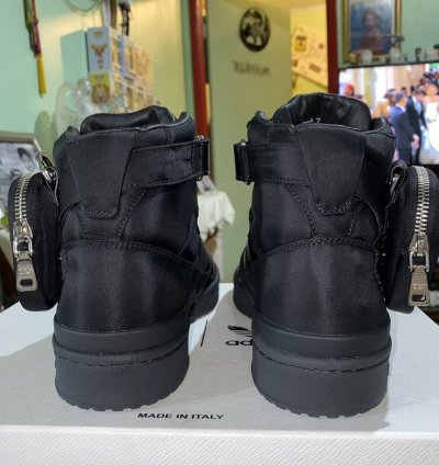 Prada Re-nylon Adidas Forum High In Core Black