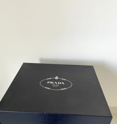 Prada Re-nylon Leather Zip Pocket Combat Boots Size 9 Us
