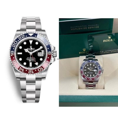 Rolex Gmt-master Ii Ii-40mm Steel Pepsi Black Dial Oyster Bracelet 126710blro
