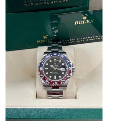 Rolex Gmt-master Ii Ii-40mm Steel Pepsi Black Dial Oyster Bracelet 126710blro