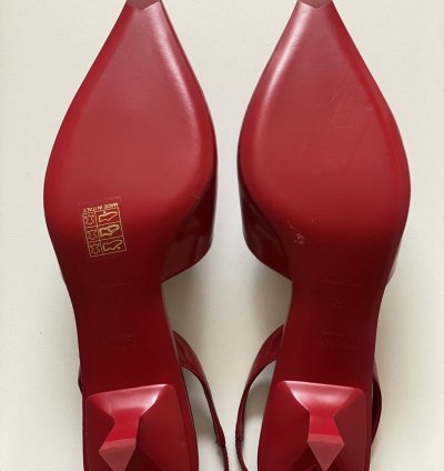 Prada Red Slingback Mule