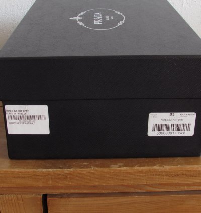 Prada Rocksand Leather Lace-up Shoes Black