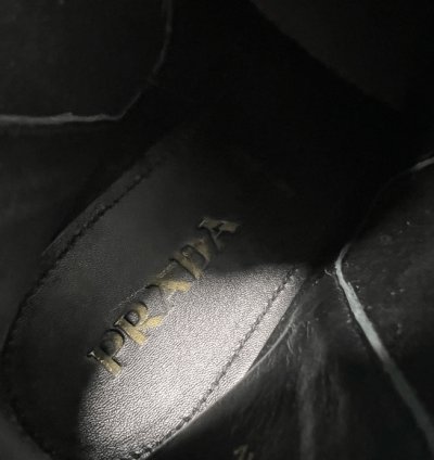 Prada Saffiano Leather Chelsea Boots Black Men Uk 8 Us 9