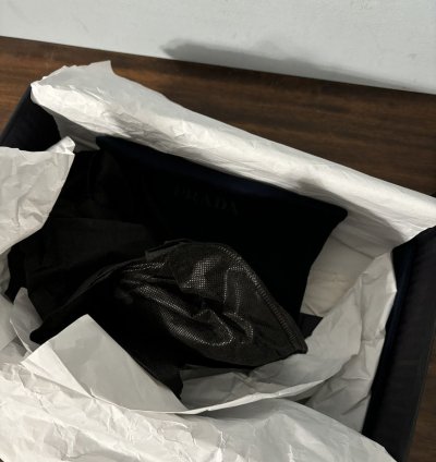 Prada Saffiano Logo Penny Loafers