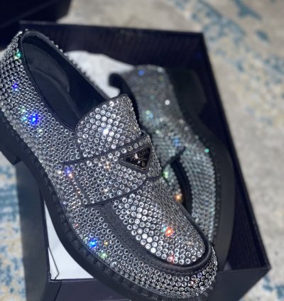 Prada Sayin Loafer With Crystal