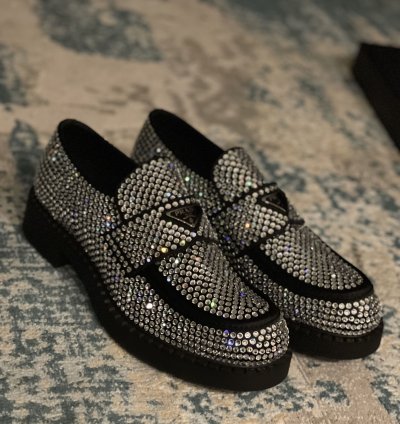 Prada Sayin Loafer With Crystal