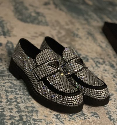 Prada Sayin Loafer With Crystal