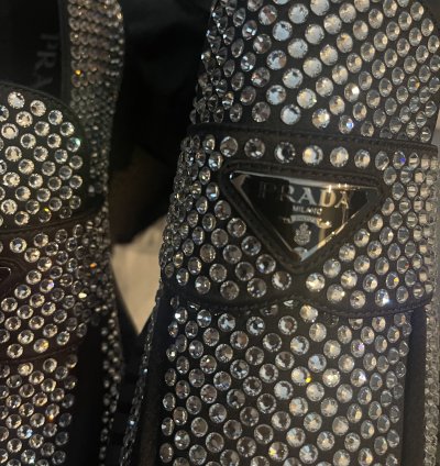 Prada Sayin Loafer With Crystal