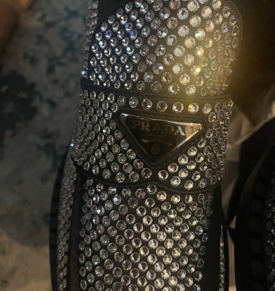 Prada Sayin Loafer With Crystal
