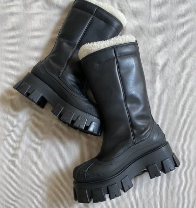 Prada Shearling Monilith Boots
