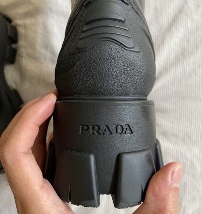Prada Shearling Monilith Boots