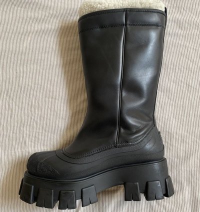 Prada Shearling Monilith Boots