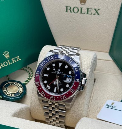 Rolex Gmt-master Ii New Pepsi Blue Red Ceramic Bezel Stainless Steel Jubilee Bracelet