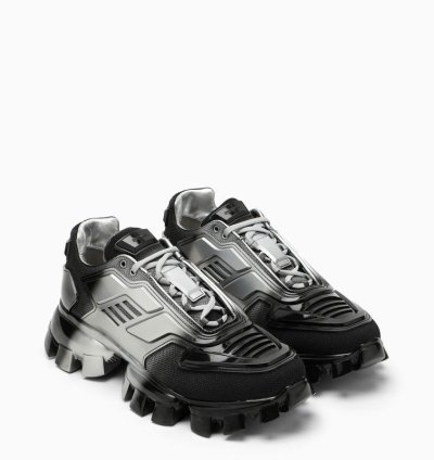 Prada Silver Black Prada Cloudbust Thunder Trainer