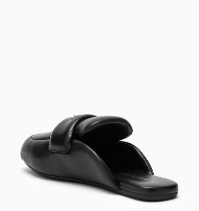 Prada Soft Flat Black Padded Sabot