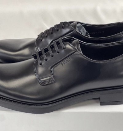 Prada Spazzolato 12 5 Rubber Soled Dress Shoe