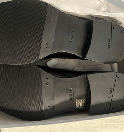 Prada Spazzolato 12 5 Rubber Soled Dress Shoe