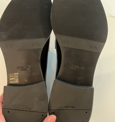 Prada Spazzolato 12 5 Rubber Soled Dress Shoe