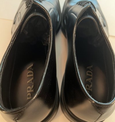 Prada Spazzolato 12 5 Rubber Soled Dress Shoe