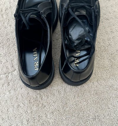 Prada Spazzolato Chunky Derby Size 42