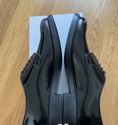 Prada Spazzolato Leather Lace-ups Derby Shoes
