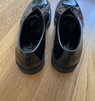 Prada Spazzolato Leather Lace-ups Derby Shoes