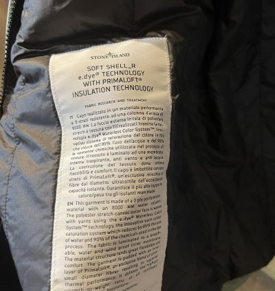 Stone Island Soft Shell- Dye With Primaloft Jacket -40527
