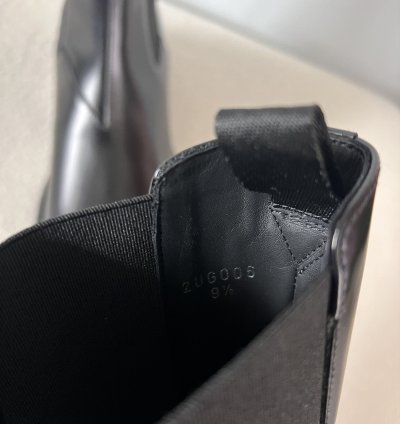 Prada Square Toe Brushed Leather Chelsea Boots In Black